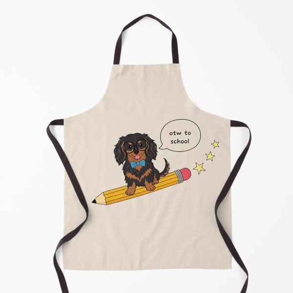 Item preview, Funny Black and Tan Long Haired Dachshund Back To School Pencil Boys Girls Kids designed and sold by FurryHavenPH.