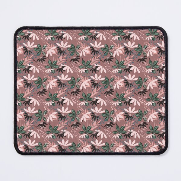 Item preview, Tropical Botanical Seamless Pattern – Dark Floral Leaves Surface Design in Mauve designed and sold by 555Design.