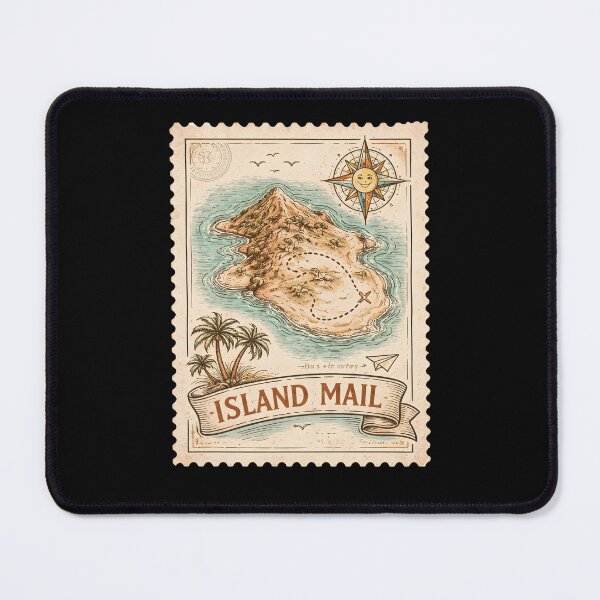 Item preview, Vintage Island Mail Treasure Map Graphic Travel T Shirt designed and sold by FestivityFinds.