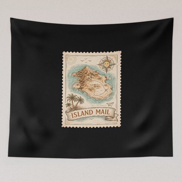 Item preview, Vintage Island Mail Treasure Map Graphic Travel T Shirt designed and sold by FestivityFinds.