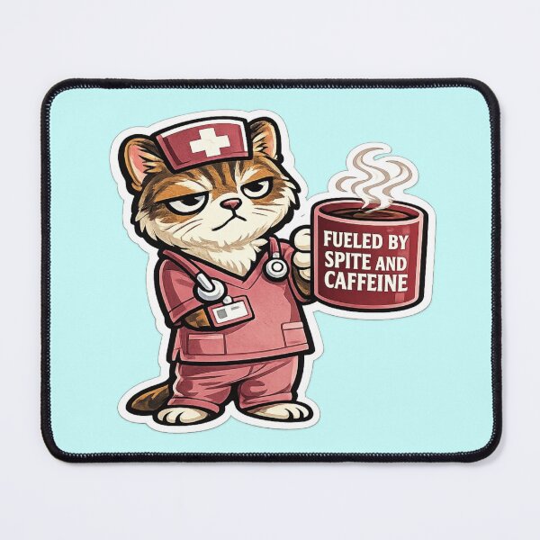 Item preview, Funny Nurse Cat Gift Coffee Lover Tabby designed and sold by Gentlestate.