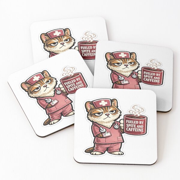 Item preview, Funny Nurse Cat Gift Coffee Lover Tabby designed and sold by Gentlestate.