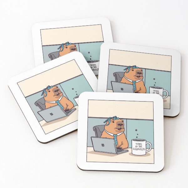 Item preview, Exhausted Capybara Corporate Office Worker Funny Burnout. designed and sold by Aneta-Design.