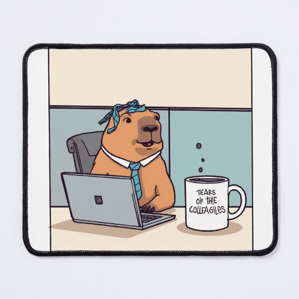 Item preview, Exhausted Capybara Corporate Office Worker Funny Burnout. designed and sold by Aneta-Design.