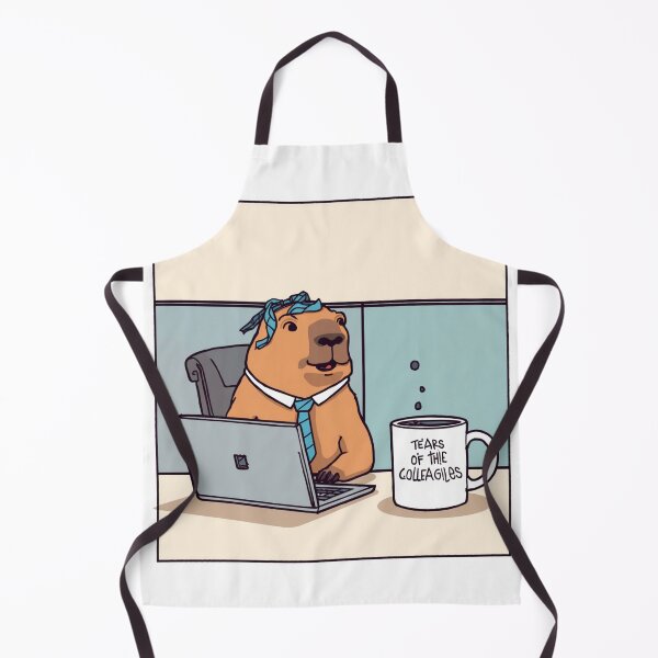 Item preview, Exhausted Capybara Corporate Office Worker Funny Burnout. designed and sold by Aneta-Design.
