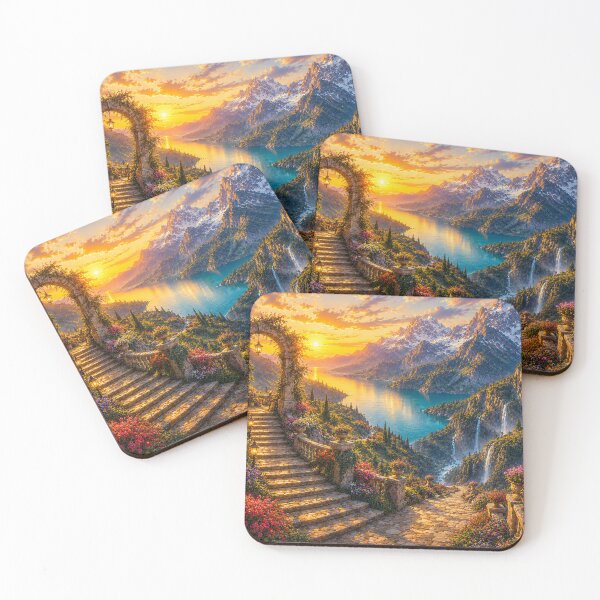 Item preview, Stairway to Heaven Lake Oil Painting designed and sold by Pond21.