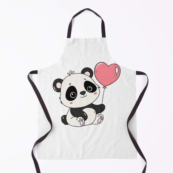 Item preview, Cute Panda Holding Pink Heart Balloon designed and sold by IN Tales.