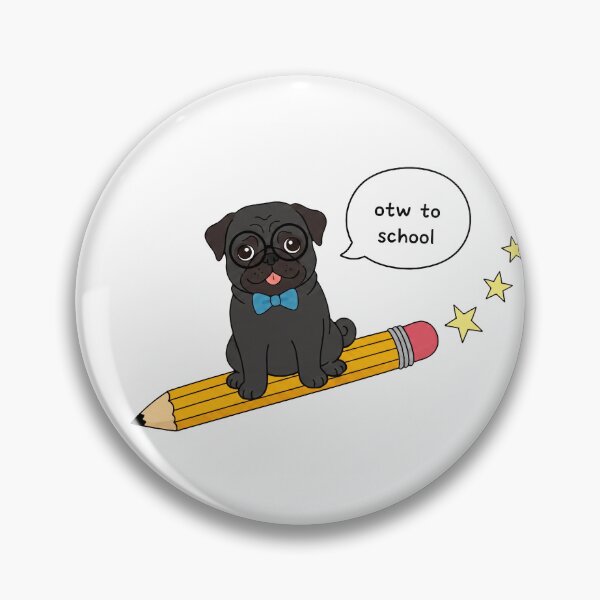Item preview, Funny Black Pug Back To School Pencil Boys Girls Kids designed and sold by FurryHavenPH.