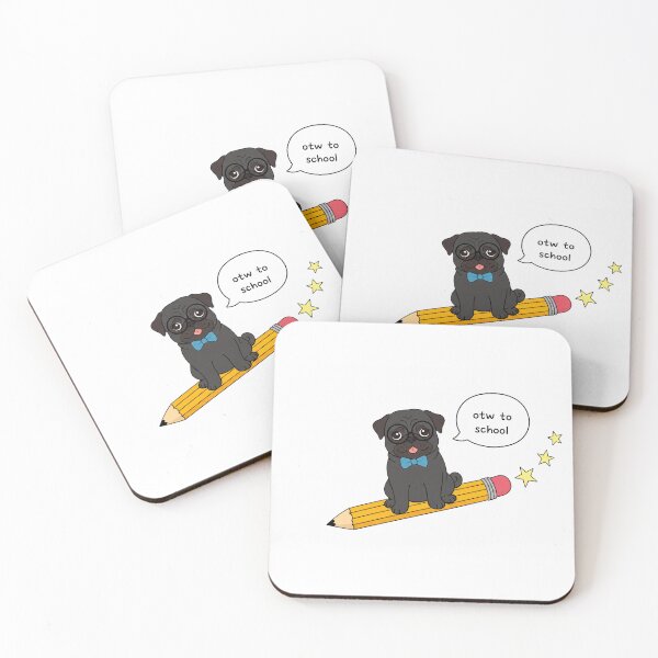 Item preview, Funny Black Pug Back To School Pencil Boys Girls Kids designed and sold by FurryHavenPH.