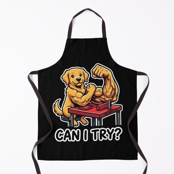 Item preview, Can I Try Golden Retriever Arm Wrestling designed and sold by SplashTastic.