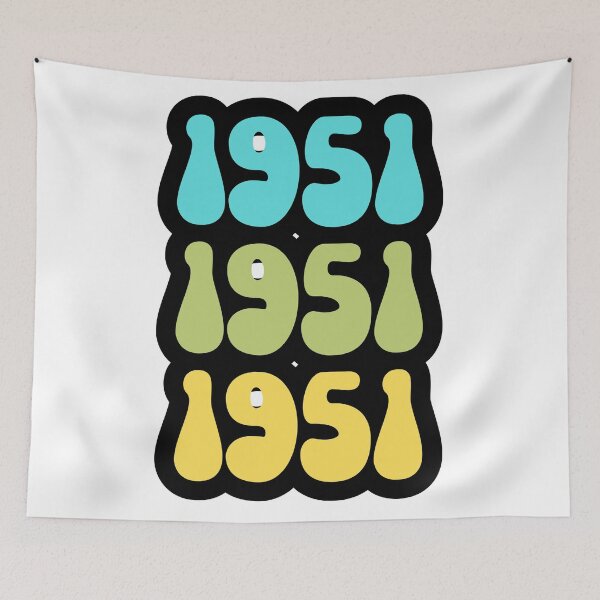 Item preview, 1951 Retro Birthday Typography Design designed and sold by variant designer.