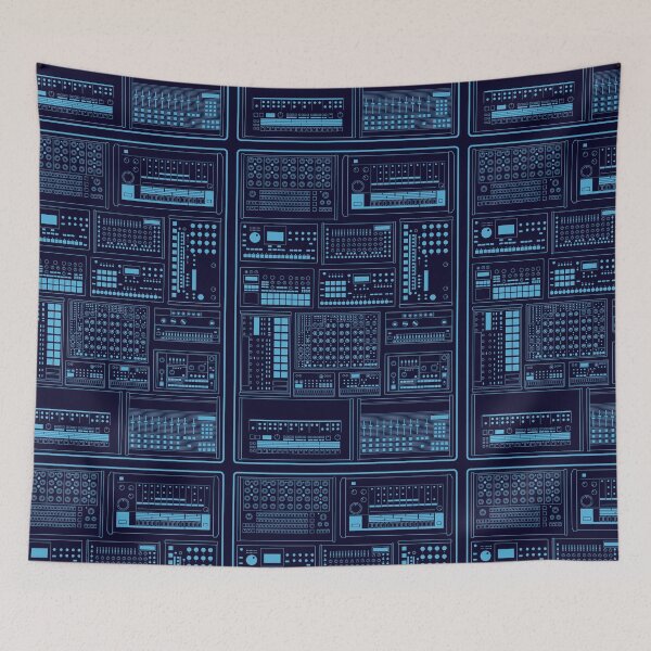 Item preview, Electronic Musician Drum Machine Synth Collection Blue designed and sold by AtomicMalibu.