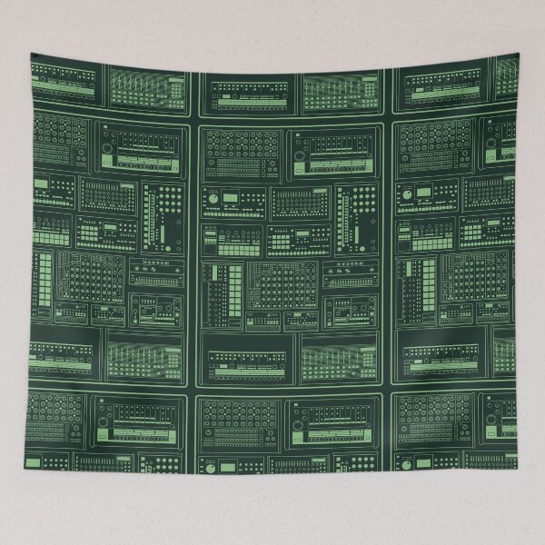 Item preview, Drum Machine Synth Collection for Electronic Musician Green designed and sold by AtomicMalibu.