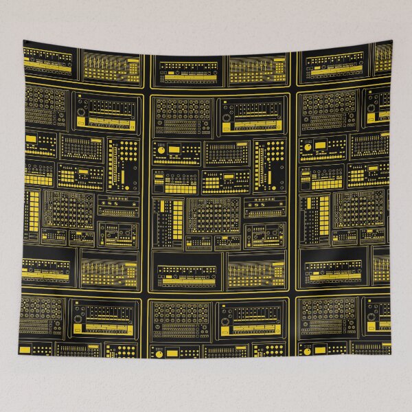 Item preview, Drum Machine Synth Collection for Electronic Musician Yellow designed and sold by AtomicMalibu.
