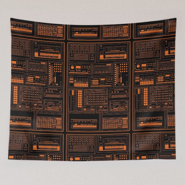 Item preview, Drum Machine Synth Collection for Electronic Musician Orange designed and sold by AtomicMalibu.