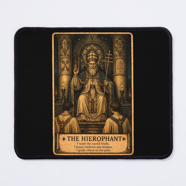 Item preview, The Hierophant Tarot Card - Vintage Spiritual Tarot Illustration designed and sold by ArcanaAbsolute.