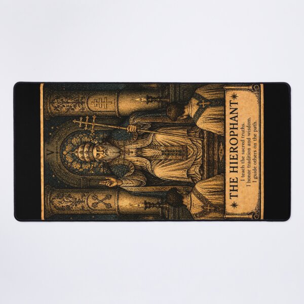 Item preview, The Hierophant Tarot Card - Vintage Spiritual Tarot Illustration designed and sold by ArcanaAbsolute.