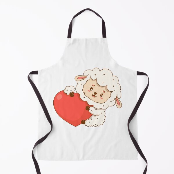Item preview, Cute Fluffy Sheep Hugging Red Heart designed and sold by IN Tales.
