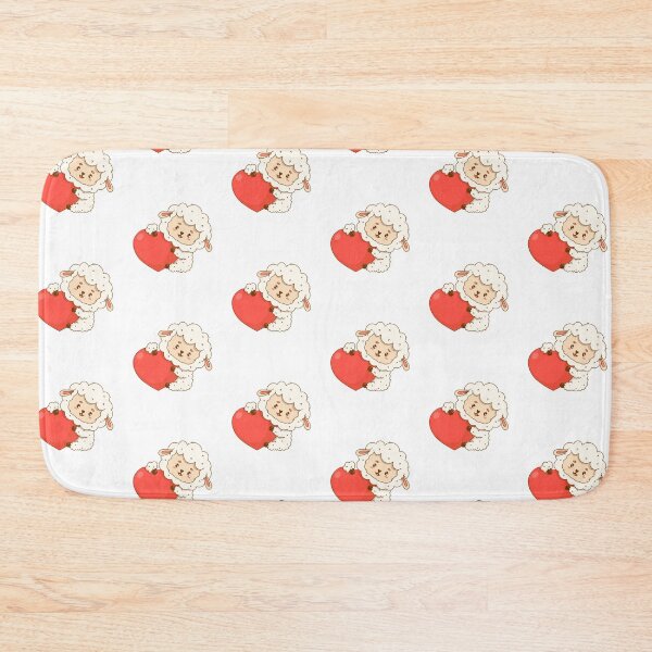 Item preview, Cute Fluffy Sheep Hugging Red Heart designed and sold by IN Tales.