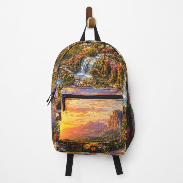 Item preview, Paradise Waterfall Garden Oil Painting designed and sold by Pond21.
