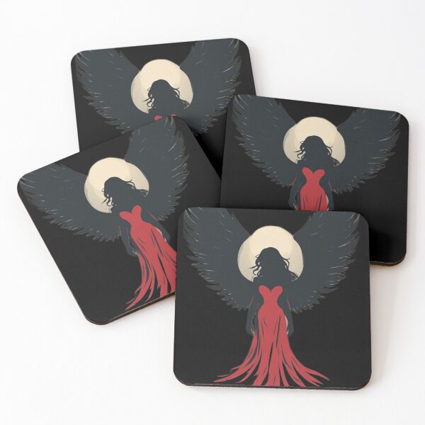 Item preview, Moonlit Dark Angel – Gothic Wings Silhouette Art designed and sold by halibutgoatramb.