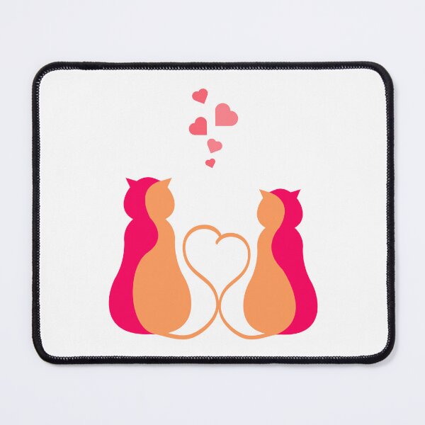 Item preview, Two Cats In Love Heart Tails designed and sold by IN Tales.