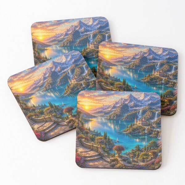 Item preview, Sapphire Lake Kingdom Oil Painting designed and sold by Pond21.