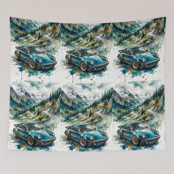 Item preview, Vintage Auto Watercolor Painting For Classic Car Enthusiasts designed and sold by RevUpDesign.