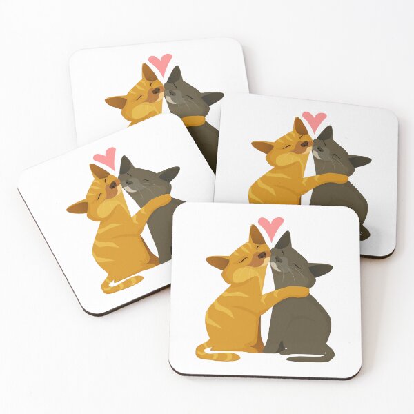 Item preview, Two Cats Cuddling With Pink Heart designed and sold by IN Tales.