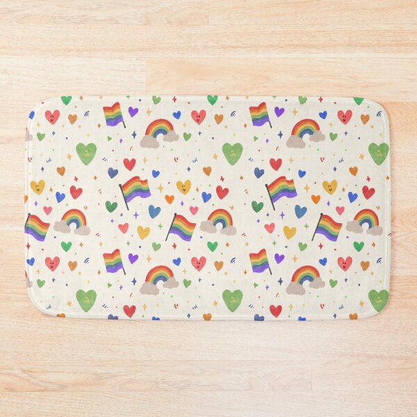 Item preview, Cute Pride Seamless Pattern – Rainbow, Hearts & Flags | Pastel LGBTQ Repeating Design designed and sold by thesalynn.
