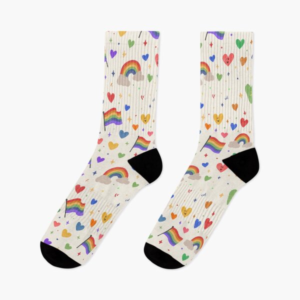 Item preview, Cute Pride Seamless Pattern – Rainbow, Hearts & Flags | Pastel LGBTQ Repeating Design designed and sold by thesalynn.