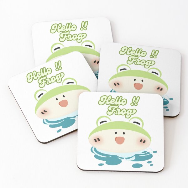Item preview, Cute Kawaii Frog Floating - Hello Frog Retro Aesthetic designed and sold by poonzapoon.