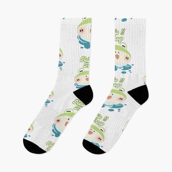 Item preview, Cute Kawaii Frog Floating - Hello Frog Retro Aesthetic designed and sold by poonzapoon.