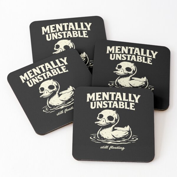 Item preview, Mentally Unstable Still Floating Duck Skull Vintage Dark Humor Design designed and sold by SAVR_PL.