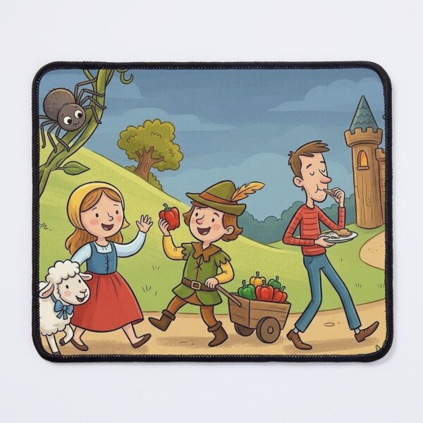 Item preview, Nursery Rhyme Characters: Open Meadow Castle Nature Scenery designed and sold by Uniqueartai.