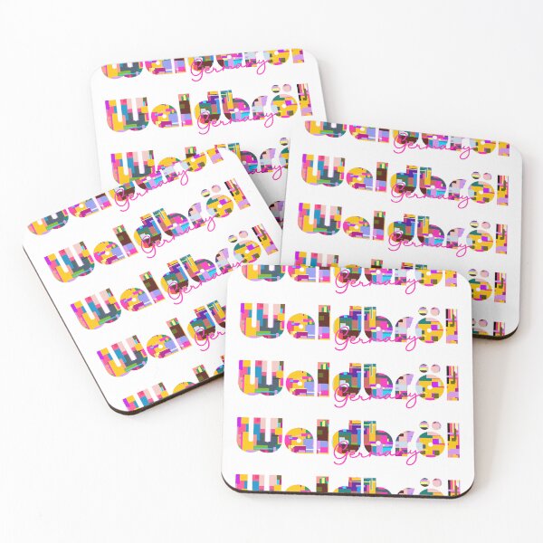 Item preview, Waldbröl, Germany, Vibrant Abstract City Typography Art designed and sold by Wanderful-roads.
