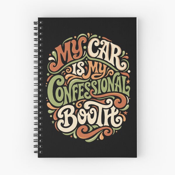 Item preview, My Car Is My Confessional Booth Typographic Art designed and sold by SplashTastic.