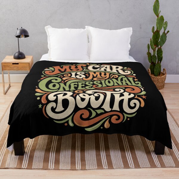 Item preview, My Car Is My Confessional Booth Typographic Art designed and sold by SplashTastic.