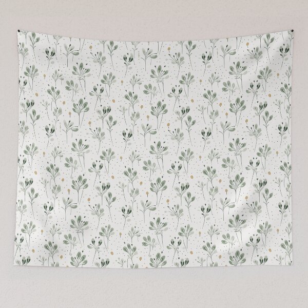 Item preview, Emerald Boho Botanical Floral Pattern designed and sold by PetalandPixal.