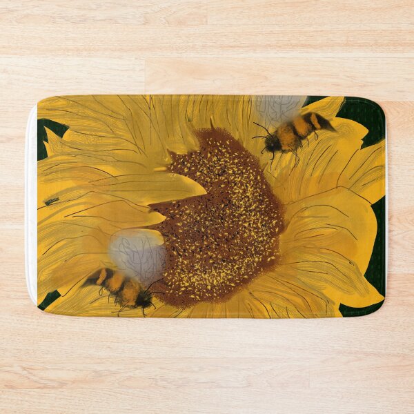 Item preview, Sunflower Bees designed and sold by Nightflyer Art.
