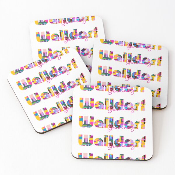 Item preview, Walldorf, Germany, Vibrant Abstract City Typography Art designed and sold by Wanderful-roads.