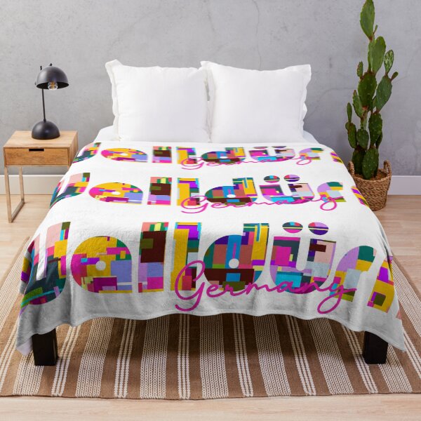 Item preview, Walldürn, Germany, Vibrant Abstract City Typography Art designed and sold by Wanderful-roads.