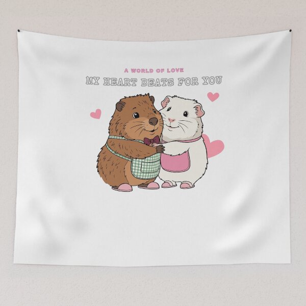 Item preview, Thank You Guinea Pig Hug – My Heart Beats for You | Cute Animal T-Shirt designed and sold by jindezign.
