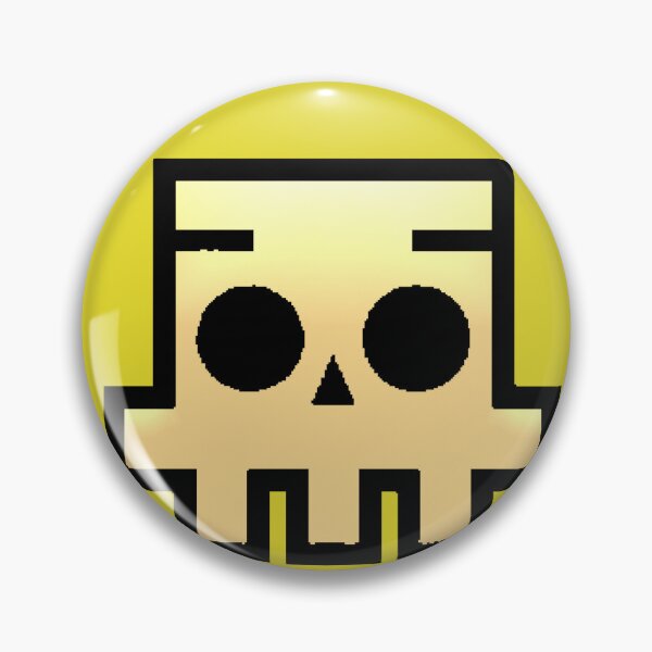 Item preview, Minimalist 8-bit Golden Pixel Skull Aesthetic designed and sold by AstronautMerch.