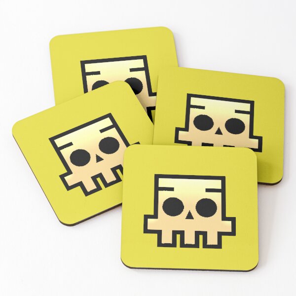Item preview, Minimalist 8-bit Golden Pixel Skull Aesthetic designed and sold by AstronautMerch.