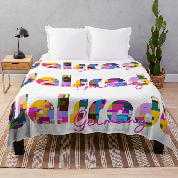 Item preview, Walsrode, Germany, Vibrant Abstract City Typography Art designed and sold by Wanderful-roads.
