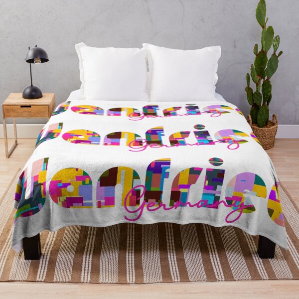 Item preview, Wanfried, Germany, Vibrant Abstract City Typography Art designed and sold by Wanderful-roads.