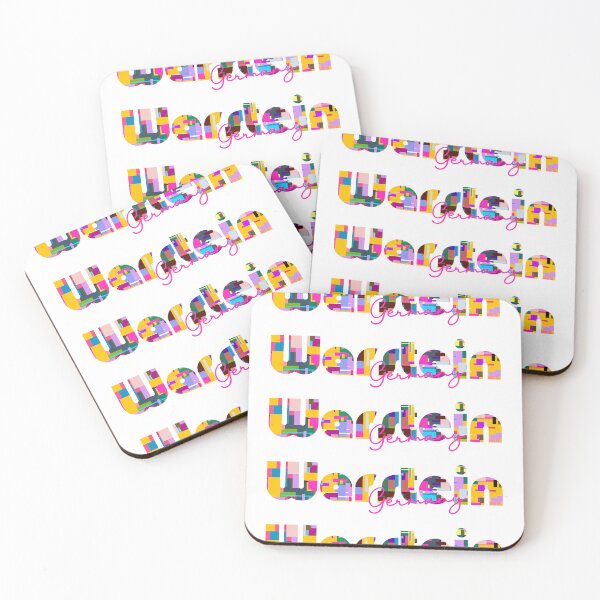 Item preview, Warstein, Germany, Vibrant Abstract City Typography Art designed and sold by Wanderful-roads.