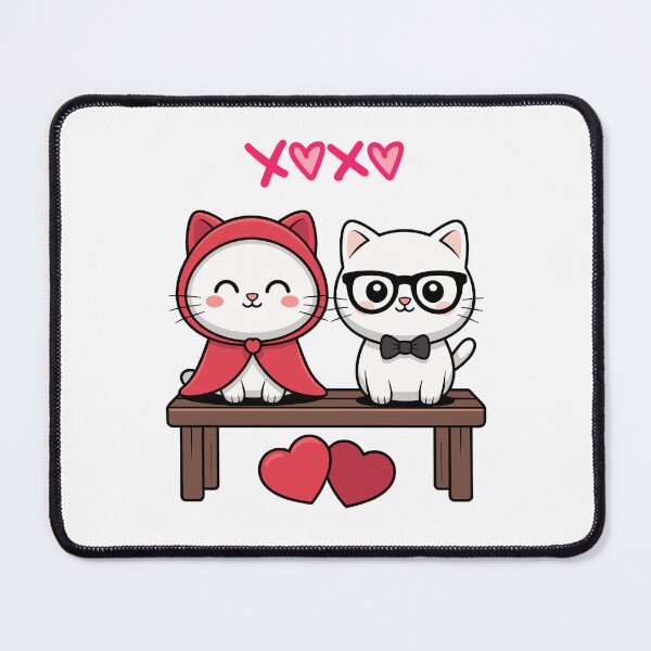 Item preview, Two Cute Cats XOXO Love Bench designed and sold by IN Tales.