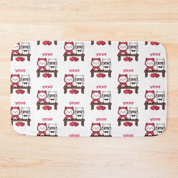 Item preview, Two Cute Cats XOXO Love Bench designed and sold by IN Tales.